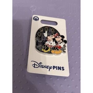 Disney Mickey & Minnie Mouse Watching Fireworks by Castle Disney Parks Pin 2024
